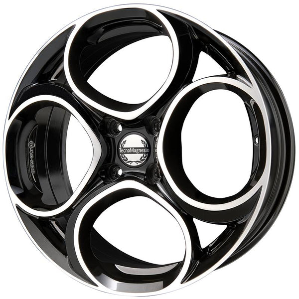 TECNOMAGNESIO CA9I1 JUNIOR 4 7X18 4X108 65,1 ET 35 BLACK MIRROR (OMOL. ECE) (LENTE 60 MM)