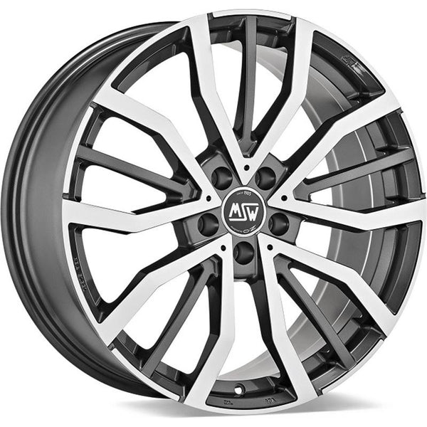 MSW CA665 MSW 49 9X19 5X114 ET 40 67.04 GUN METAL BRILLANT ENTIÈREMENT POLI (ENVIRON NADK087)