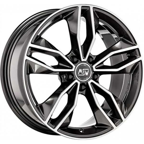 MSW CA946 MSW 71 7,5X17 5X100 ET 35 63,4  GLOSS DARK GREY FULL POLISHED (OMOL. NADH117)
