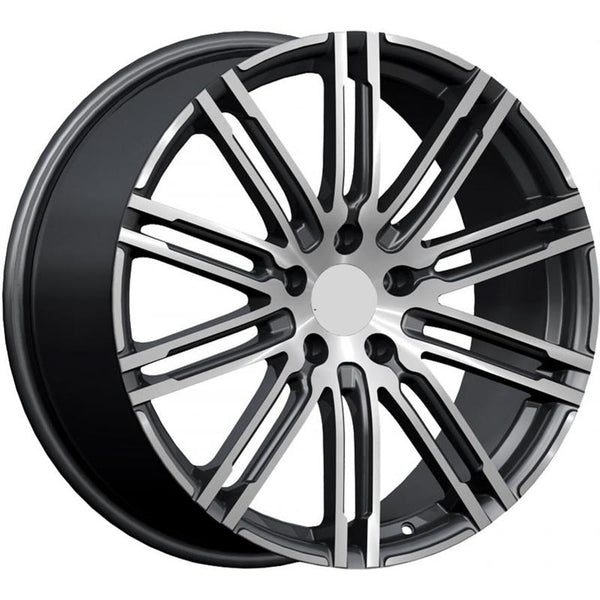 OPTIONAL WHEELS PSMLY 10X20 5X112 ET 19 66,6 GUN-METAL POLISHED (LOGO ESCL) DED PORSCHE