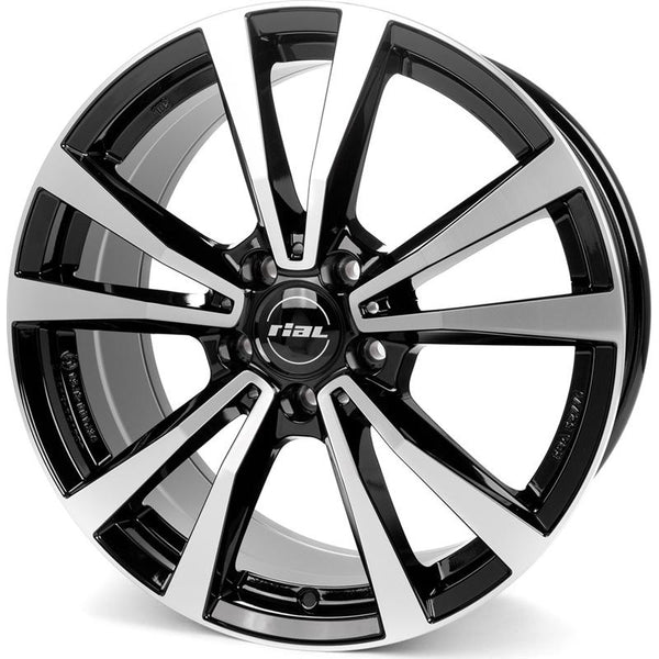 RIAL CA420 M12 8X18 5X112 ET 38 66,5 DIAMOND BLACK FRONTPOLISHED OE CAP MERCEDES (OMOL. ECE)