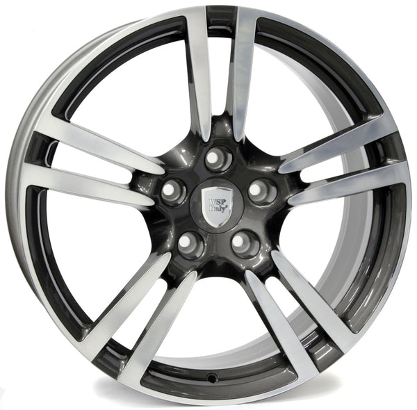 WSP ITALY W1054 SATURN 9,5X20 5X130 ET 65 71,6 ANTHRACITE POLISHED (OMOL. ECE) OE FITS PORSCHE