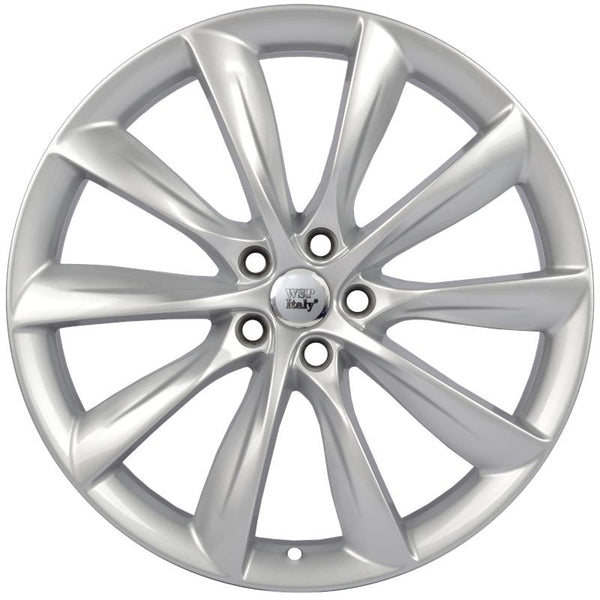 WSP ITALIE W1402 A. VOLTA 10X22 5X120 ET 35 64.1 ARGENT (HOMOLOGUE ECE) OE COMPATIBLE TESLA