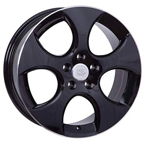 WSP ITALY W444 CIPRUS 7,5X18 5X112 ET 51 57,1 GLOSSY BLACK LIP POLISHED (OMOL. ECE) OE FITS VW