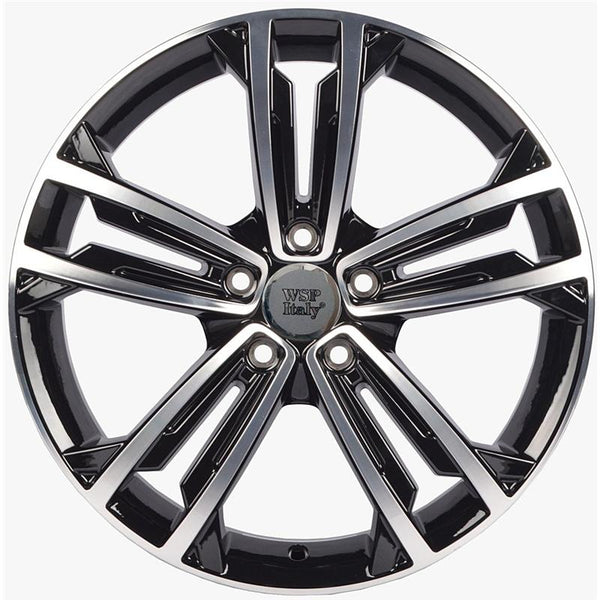 WSP ITALY W471 NAXOS 7,5X18 5X112 ET 49 57,1 GLOSSY BLACK POLISHED (OMOL. ECE) OE FITS VW