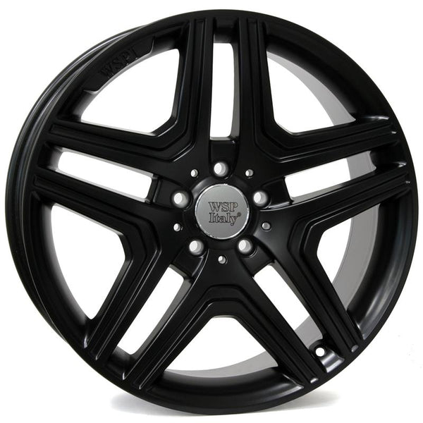 WSP ITALY W766 AMG NERO 10X21 5X112 ET 56 66,6 DULL BLACK R POLISHED (OMOL. ECE) OE FITS MERCEDES