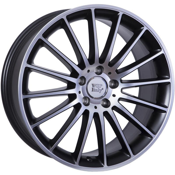 WSP ITALY W773 SHANGHAI 9X19 5X112 ET 54 66,6 DULL BLACK F POLISHED (OMOL. ECE) OE FITS MERCEDES