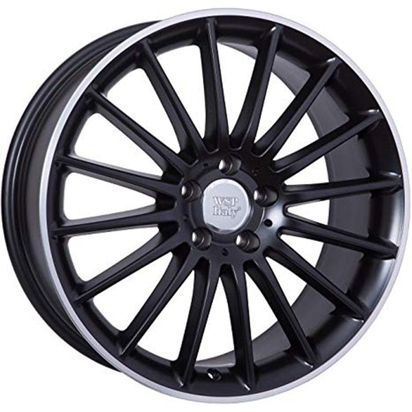 WSP ITALY W773 SHANGHAI 8X19 5X112 ET 45 66,6 DULL BLACK R POLISHED (OMOL. ECE) OE FITS MERCEDES